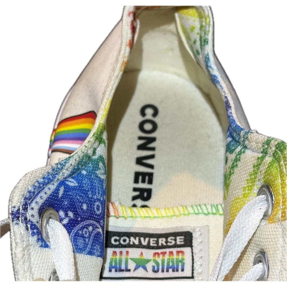 Converse Chuck Taylor All Star Lift Pride Rainbow Platform Sneakers A02264C 9.5 - Picture 9 of 13